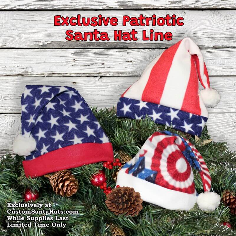 Patriotic Santa Hats