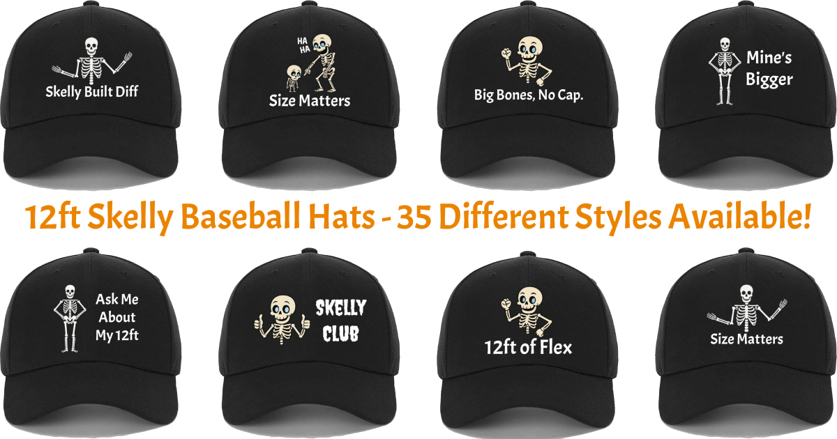 12ft Skelly Promo Baseball Hats