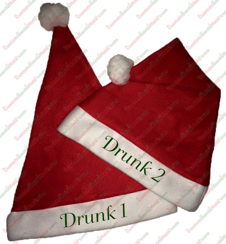 Drunk 1 & Drunk 2 Santa Hat Combo