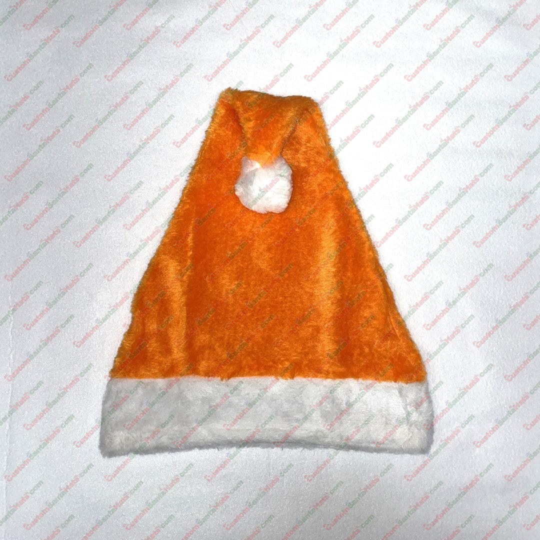 Orange Plush Santa Hat