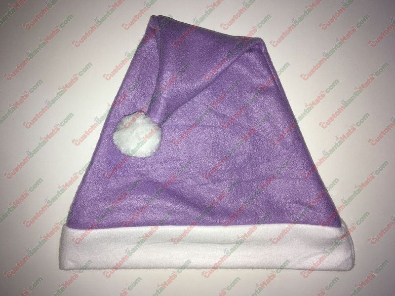 Fleece Light Purple Santa Hat SSF