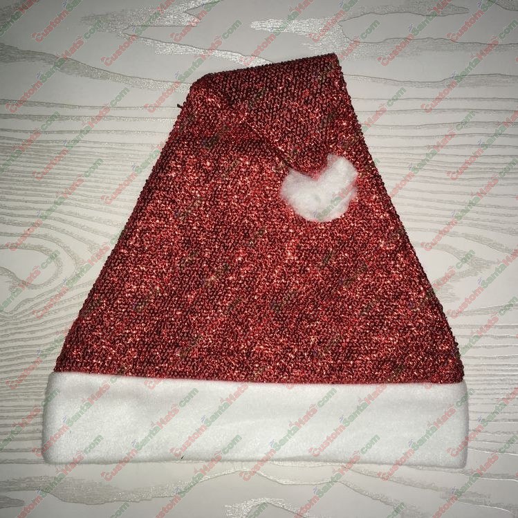 Red Sparkle Santa Hat