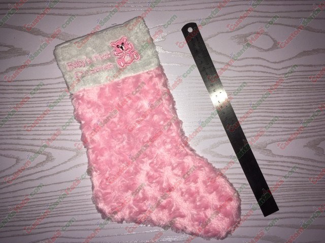 Baby 1st Christmas Pink Stocking