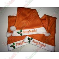 Double Fleece Carrot Orange Santa Hat