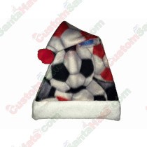Fleece Soccer Santa Hat
