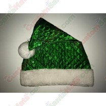Green Diamond Sequin Santa Hat