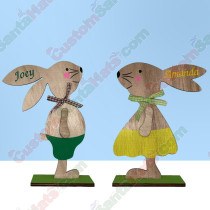 Wooden Easter Bunny Custom Name