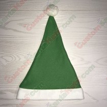 Fleece Green Santa Hat