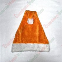 Orange Plush Santa Hat