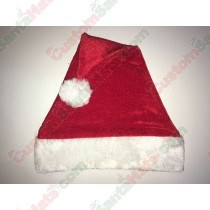 Red Velvet Plush Brim Santa Hat