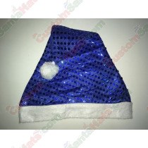 Dark Blue Santa Hat Sequin