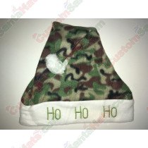 HOHOHO Green Camo Santa Hat