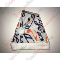 Music White Santa Hat Fleece