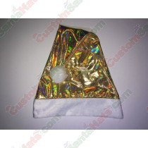 Premium Gold Color-Shifting Rainbow Santa Hat