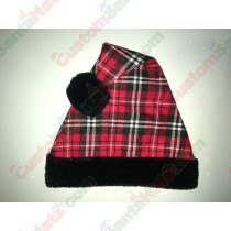 Plaid Santa Hat Black Ball