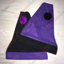 Purple and Black Santa Hat