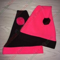 Hot Pink and Black Santa Hat