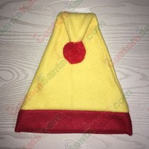 Red and Pale Yellow Santa Hat