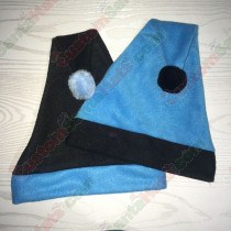 Light Blue and Black Santa Hat