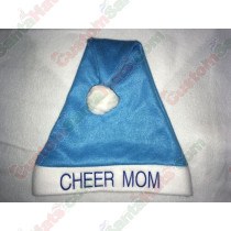 Cheer MOM Santa Hat Light Blue