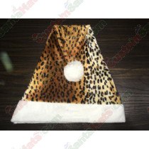 Ski Leopard Plush Santa Hat