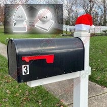 4x4 Outdoor Santa Hat for Mailbox Cap