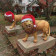 Santa Hats for Lion Statues