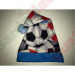 Fleece Soccer Blue Santa Hat