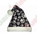 Black Dog Paws Santa Hat