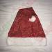 Red Sparkle Santa Hat Plush Brim