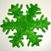 Snow Flake Name Charm Green