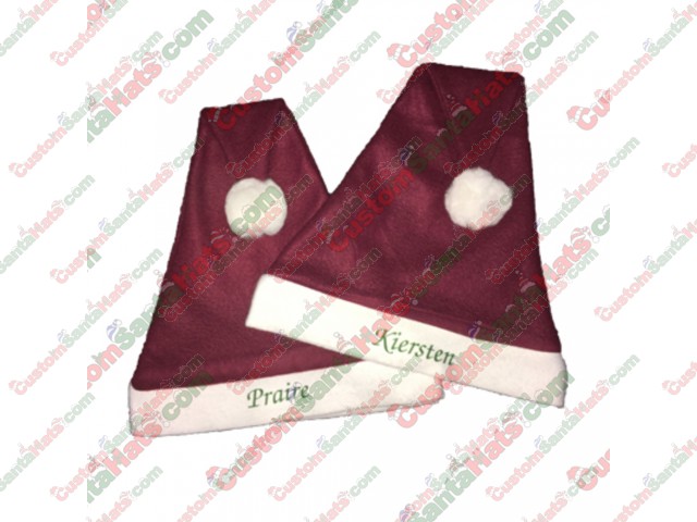 Maroon Santa Hats