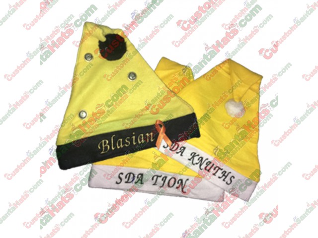 Yellow Santa Hats