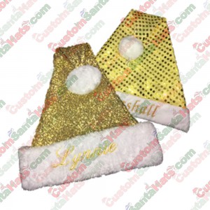 Gold Santa Hats