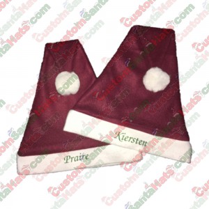 Maroon Santa Hats