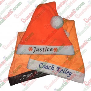Orange Santa Hats