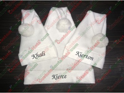All White Santa Hat ID-1