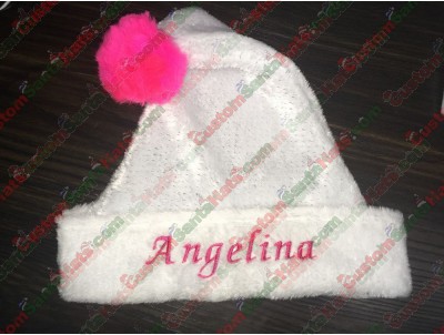 All White Santa Hat ID-3
