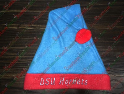 Red and Light Blue Santa Hat ID-14