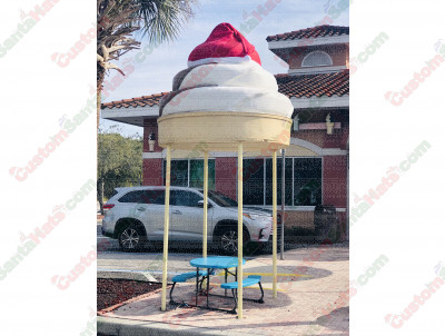 Giant Santa Hat Ice Cream