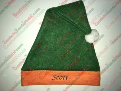 Orange and Green Santa Hat ID-24