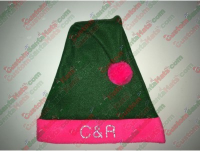 Pink and Green Santa Hat ID-28