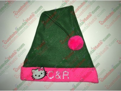 Pink and Green Santa Hat ID-32