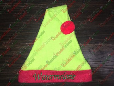 Red and Lime Green Santa Hat ID-45