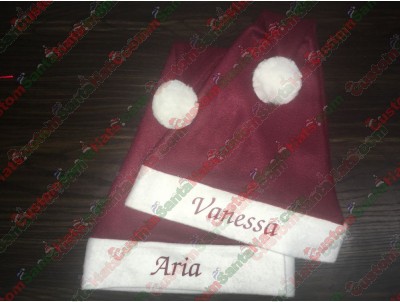 Maroon Santa Hats ID-1