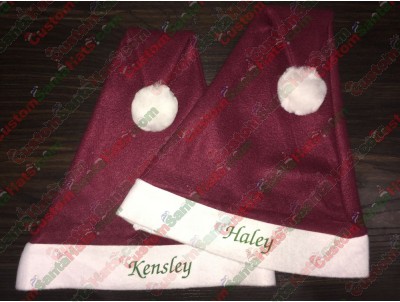 Maroon Santa Hats ID-11