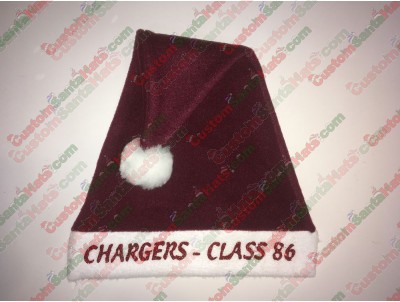 Maroon Santa Hats ID-2