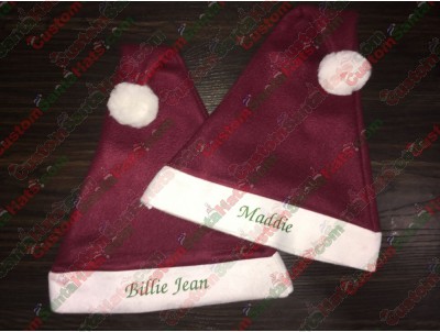 Maroon Santa Hats ID-4