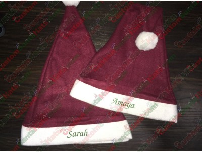 Maroon Santa Hats ID-5