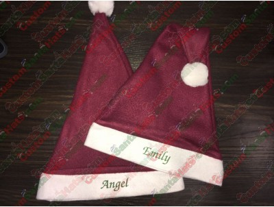 Maroon Santa Hats ID-6